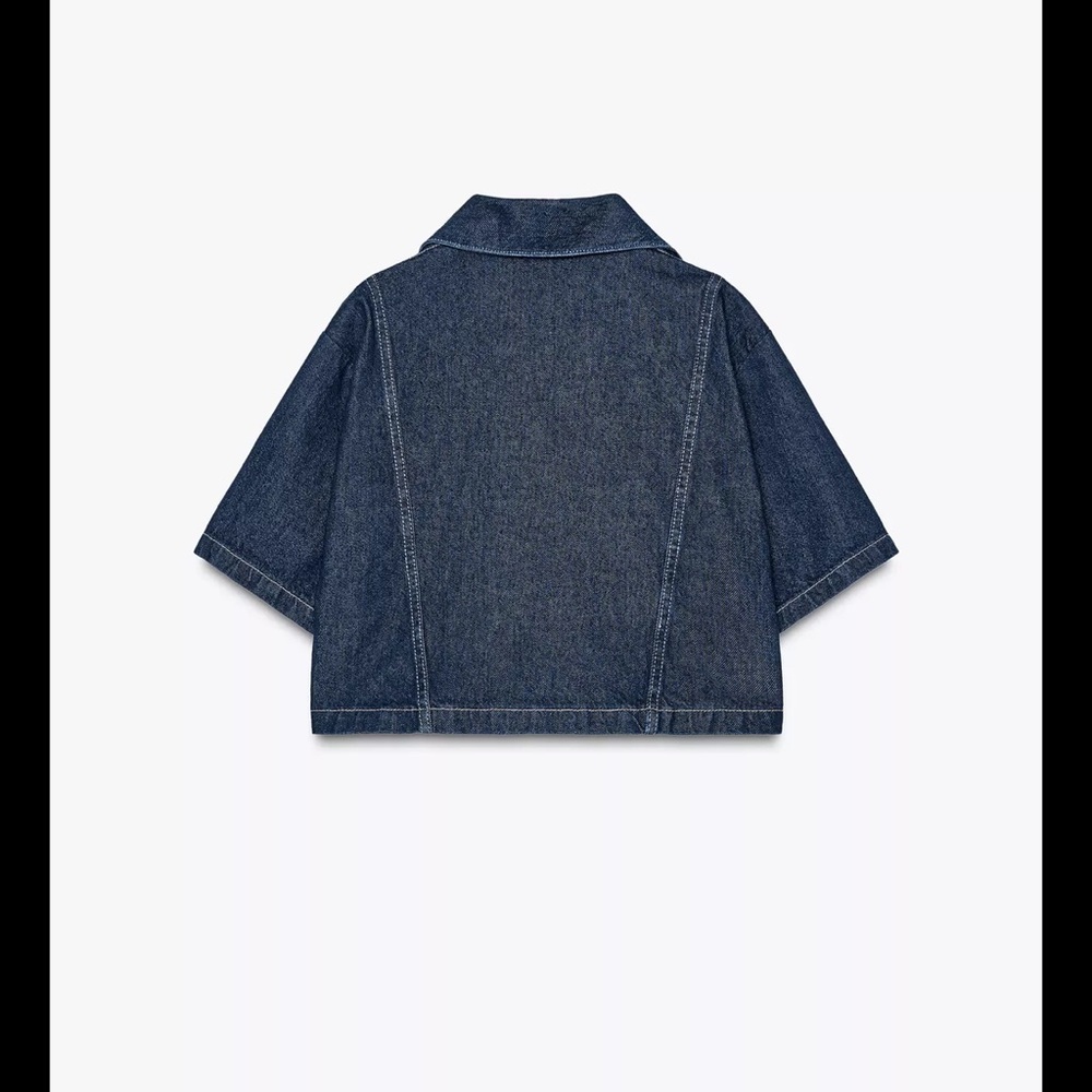 Zara Denim Blue Top